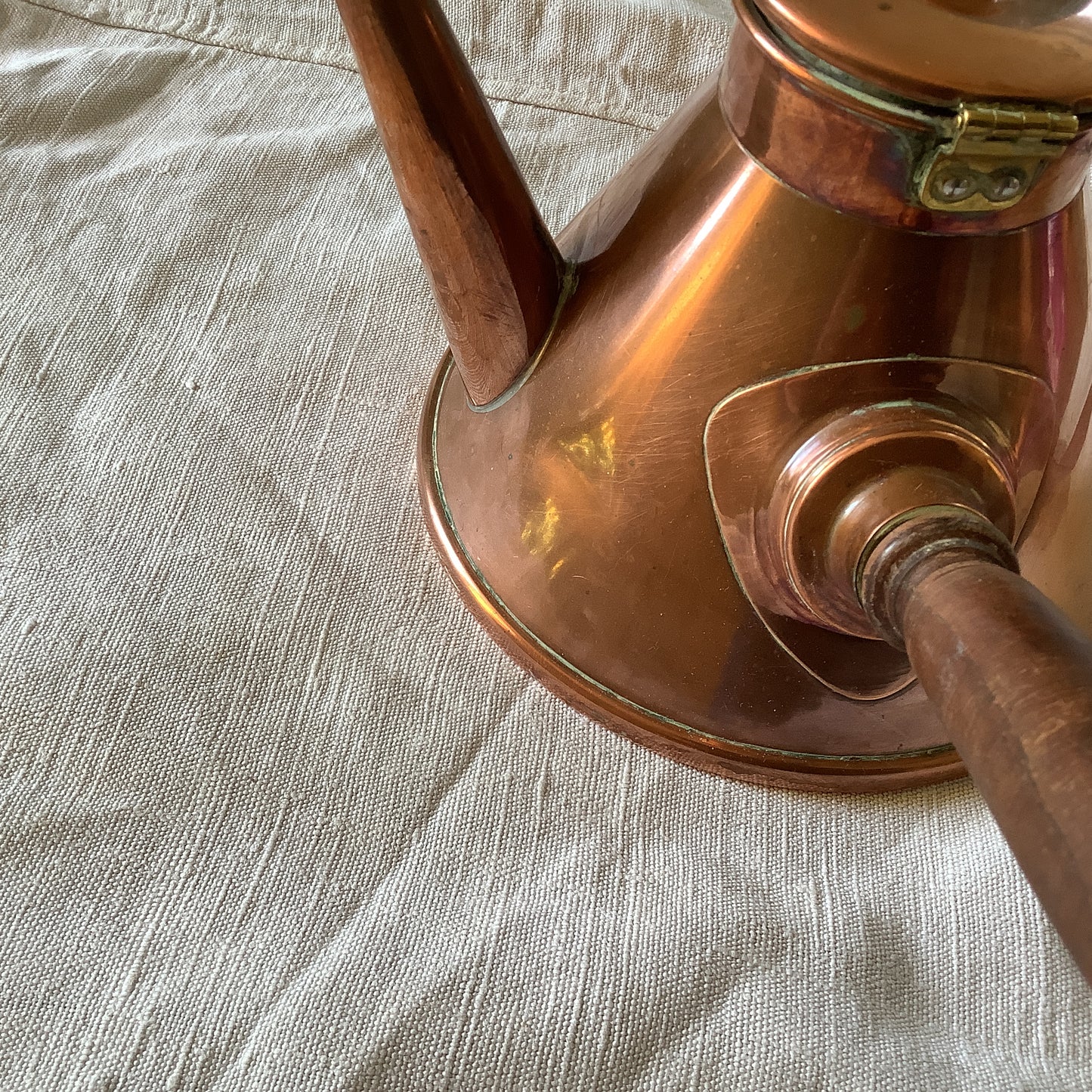 1920s Vintage copper small chocolate Pot, made by Havards of Villedieu-les-Poeles, Made in France