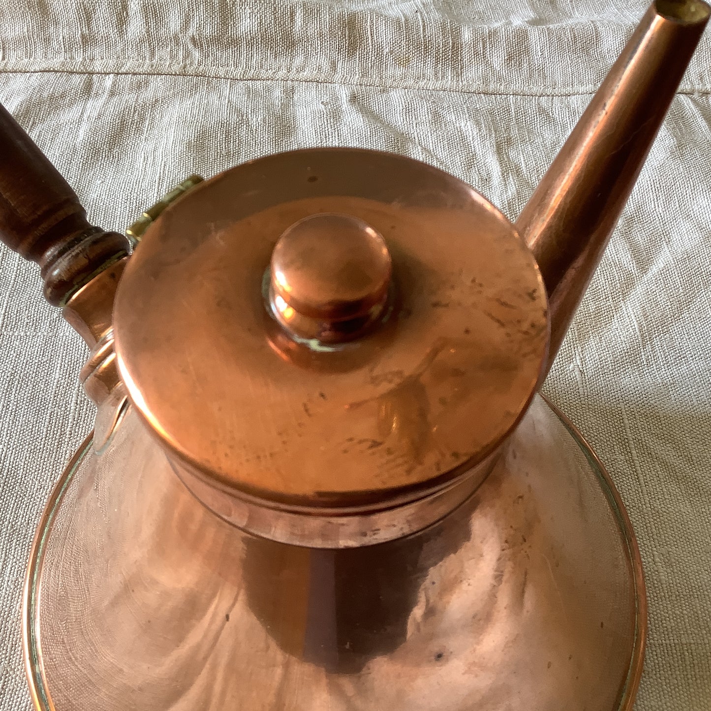 1920s Vintage copper small chocolate Pot, made by Havards of Villedieu-les-Poeles, Made in France