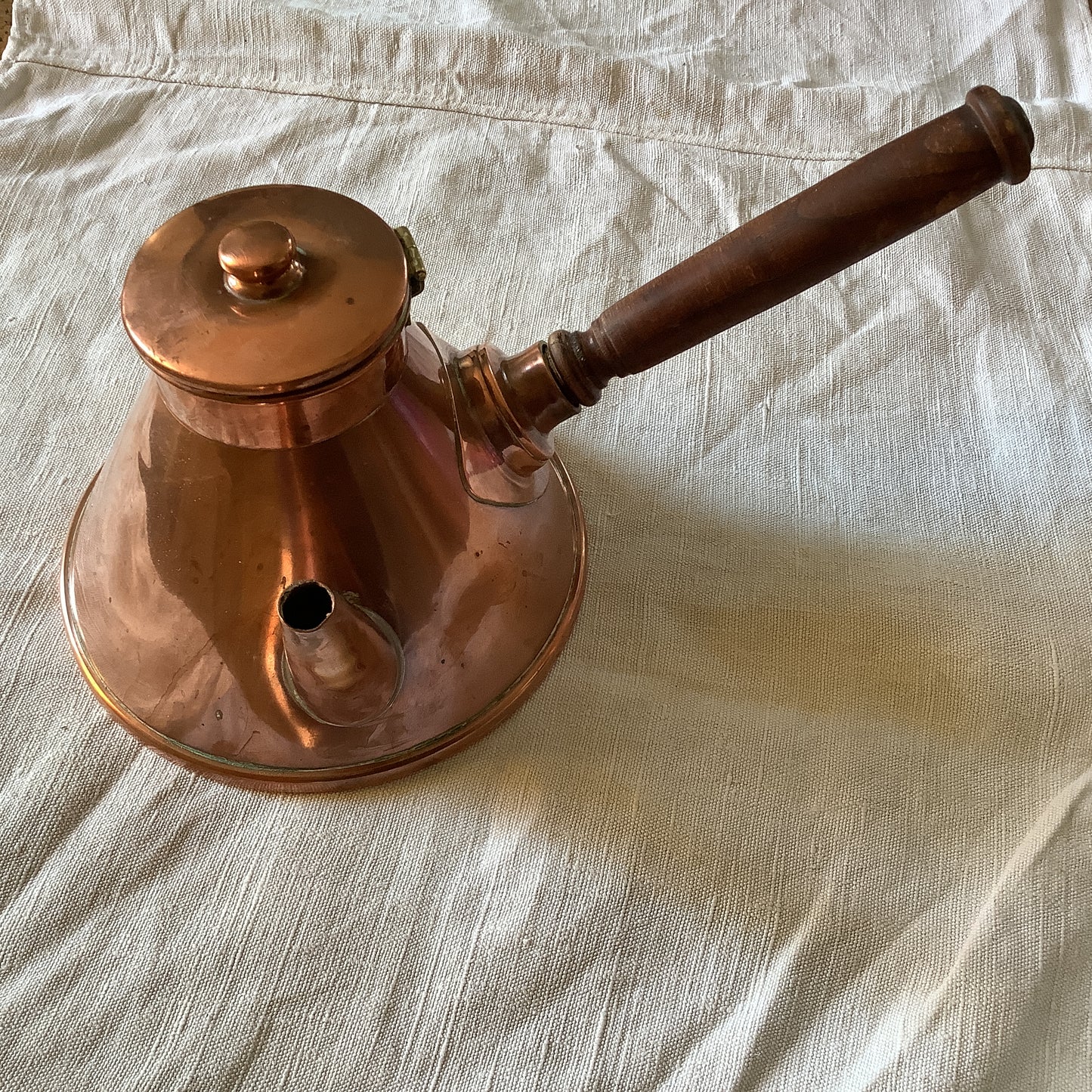 1920s Vintage copper small chocolate Pot, made by Havards of Villedieu-les-Poeles, Made in France