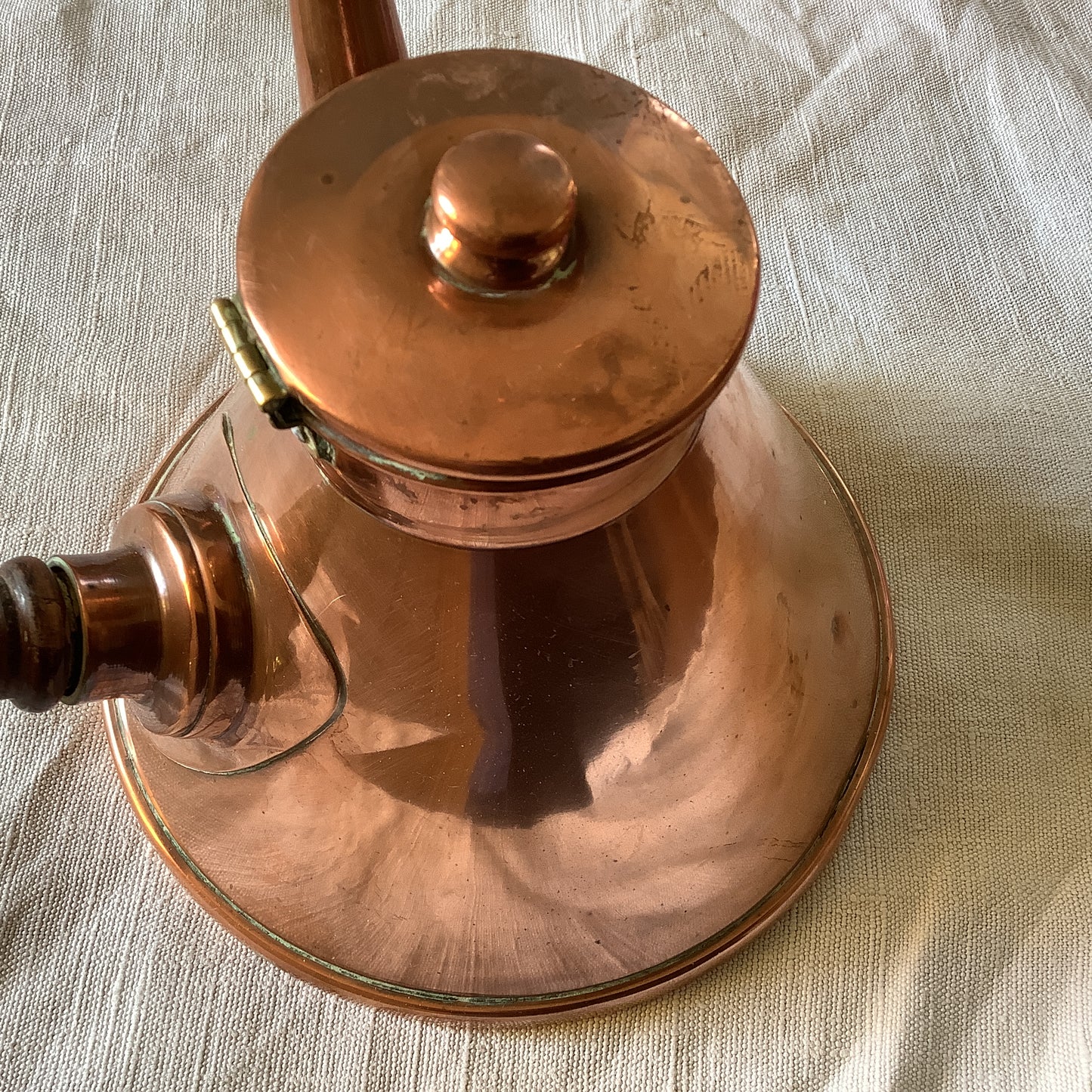 1920s Vintage copper small chocolate Pot, made by Havards of Villedieu-les-Poeles, Made in France