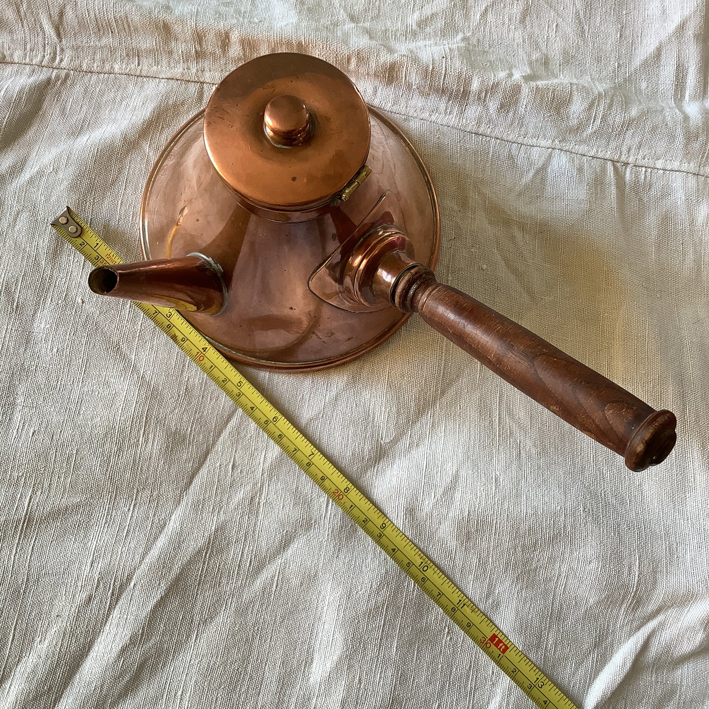 1920s Vintage copper small chocolate Pot, made by Havards of Villedieu-les-Poeles, Made in France