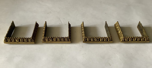 Vintage Ormolu Brass Decorative Hardware Furniture made in France 1900s Four pieces