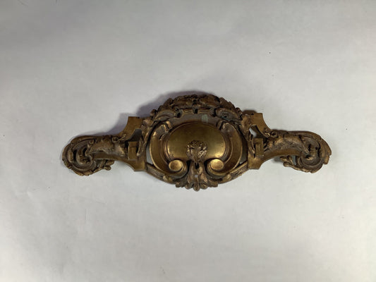 Antique French Classical Ormolu Brass Decorative Vintage Hardware for Furniture 1900s One Piece Made in France