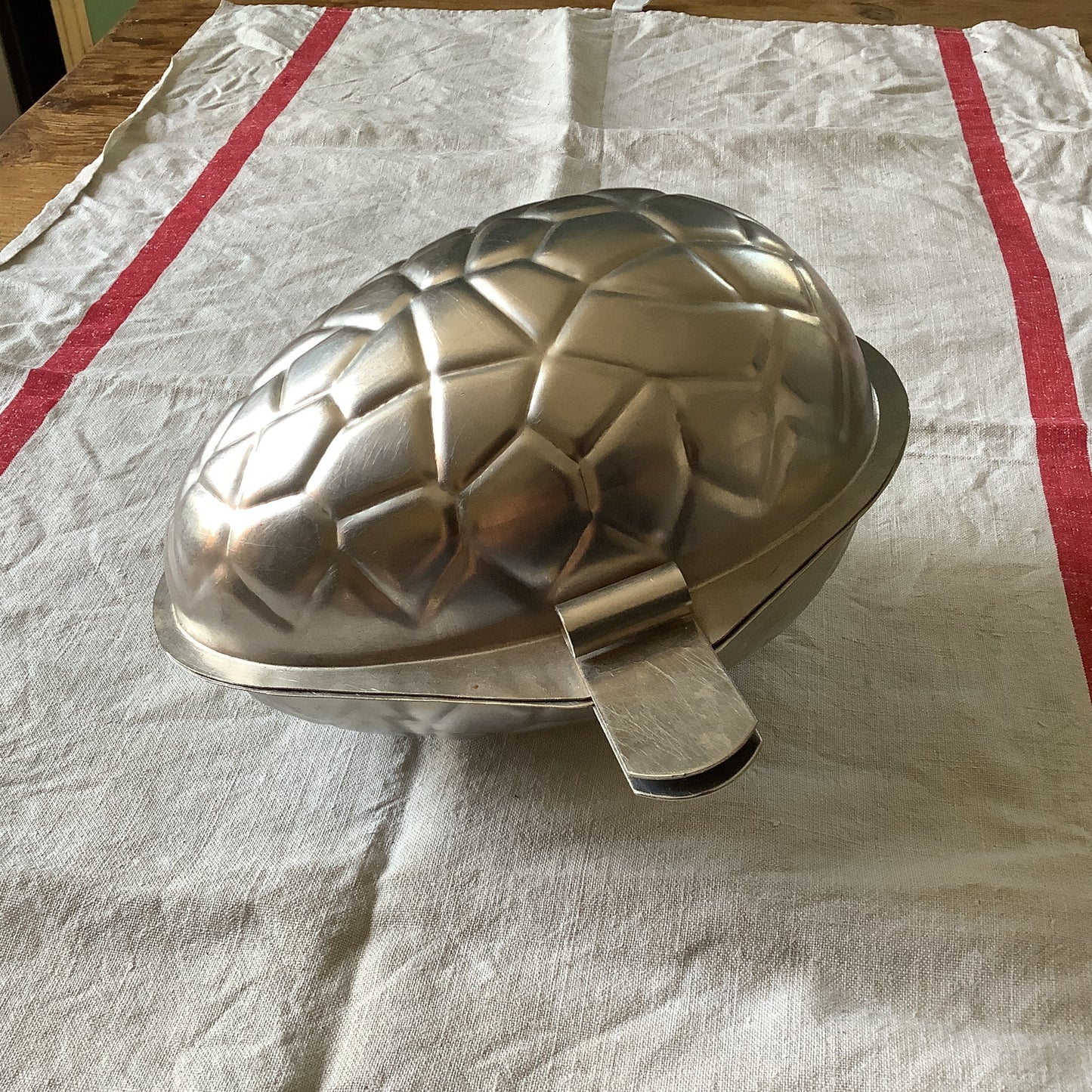 1950s large chocolate candy Easter Egg mould / mold metal cast, made in a France Easter professional Made by Matfer inoxydable size 200 mm