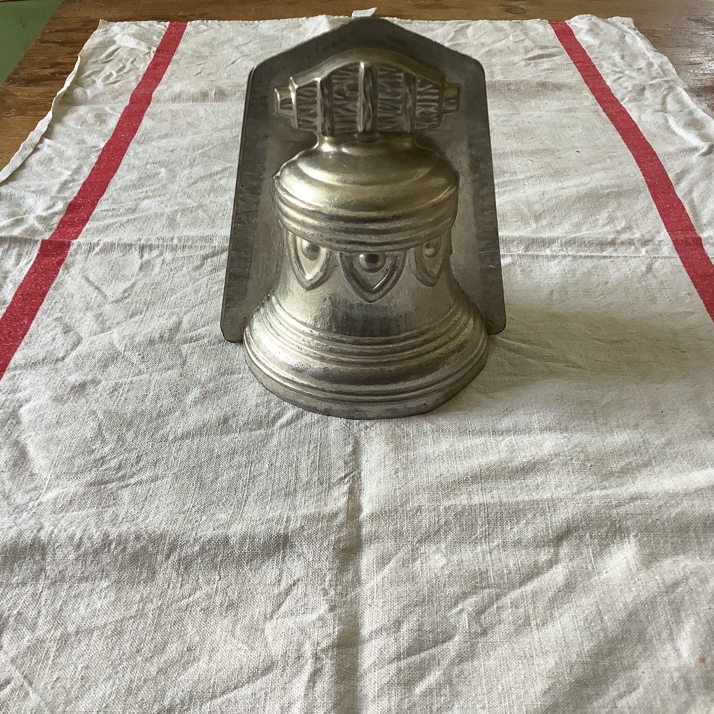 1950s large chocolate candy Bell mould / mold metal cast, made in a France Easter professional Made by Matfer size 135 mm