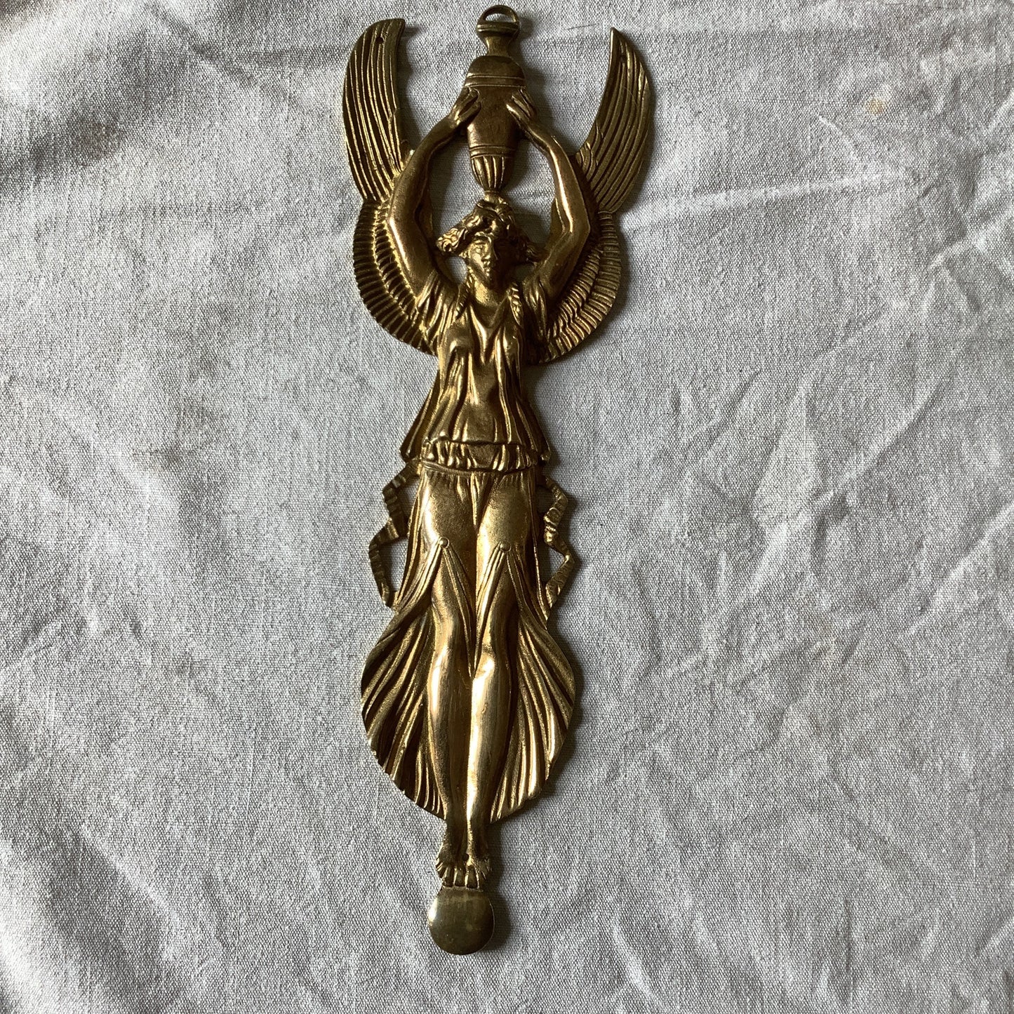 Antique French Ormolu Brass Decorative Classical Hardware for Furniture 1900s One Piece made in France Angel