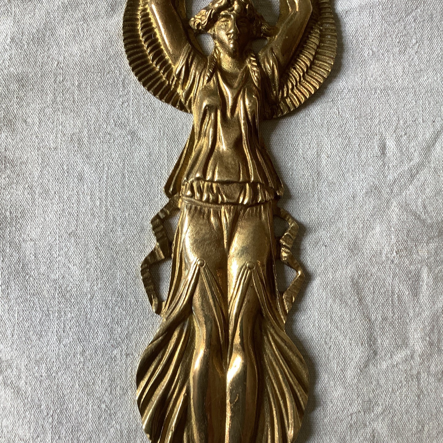 Antique French Ormolu Brass Decorative Classical Hardware for Furniture 1900s One Piece made in France Angel