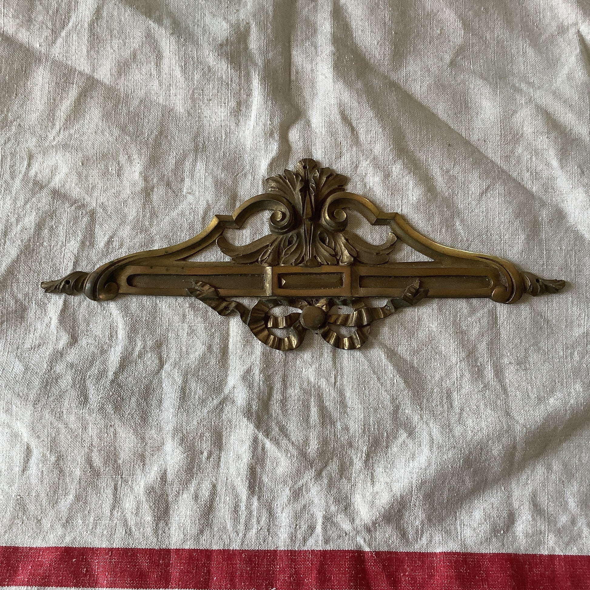 Antique French Ormolu Brass Decorative Classical Hardware for Furniture 1900s One Piece made in France