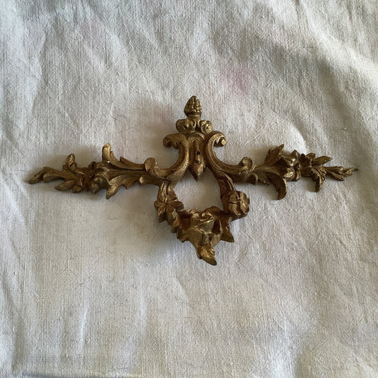 Antique French Brass Decorative Classical Hardware for Furniture 1900s One Piece made in France Classical