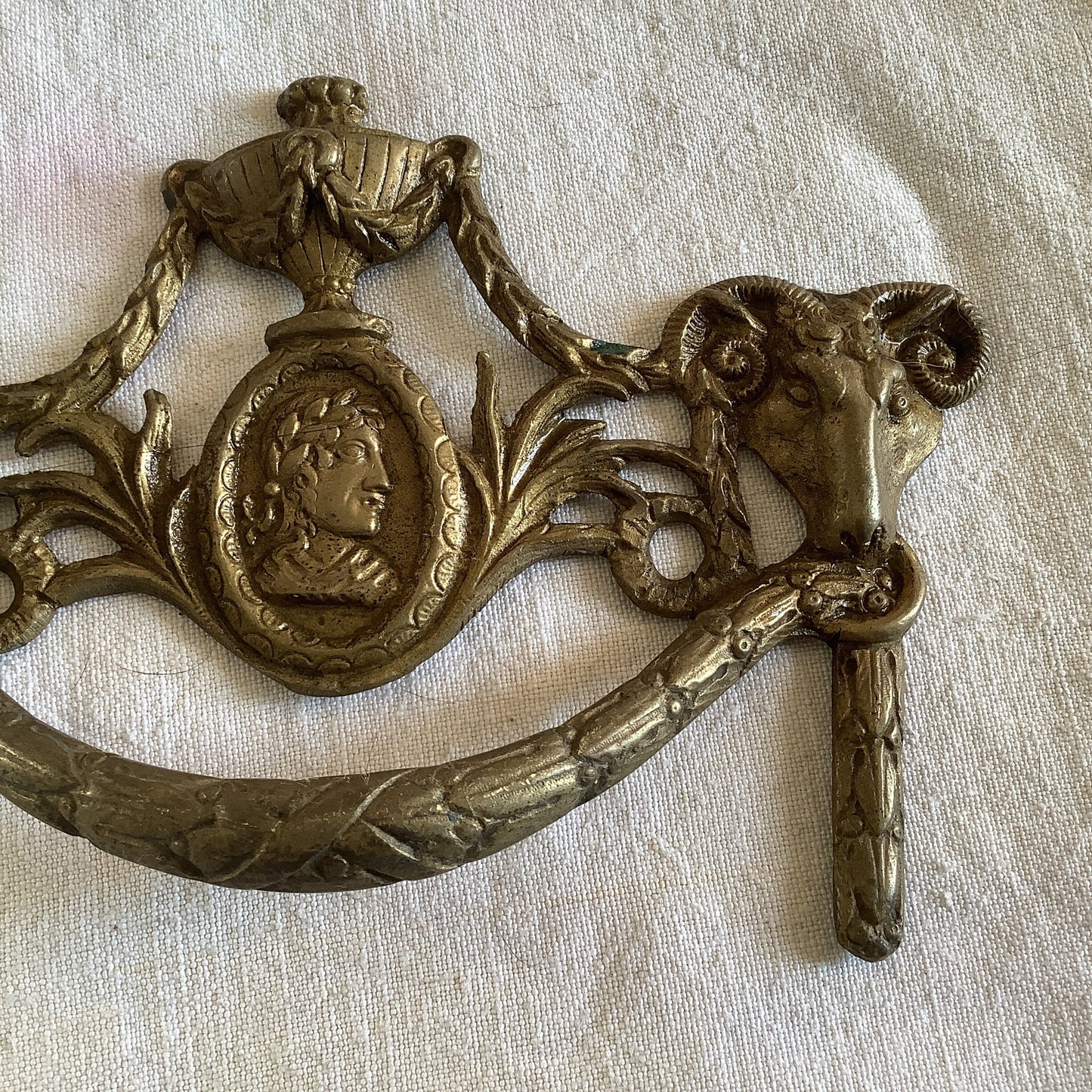 Antique Decorative One Brass Furniture Handles Ormolu Brass 1900s, made in France