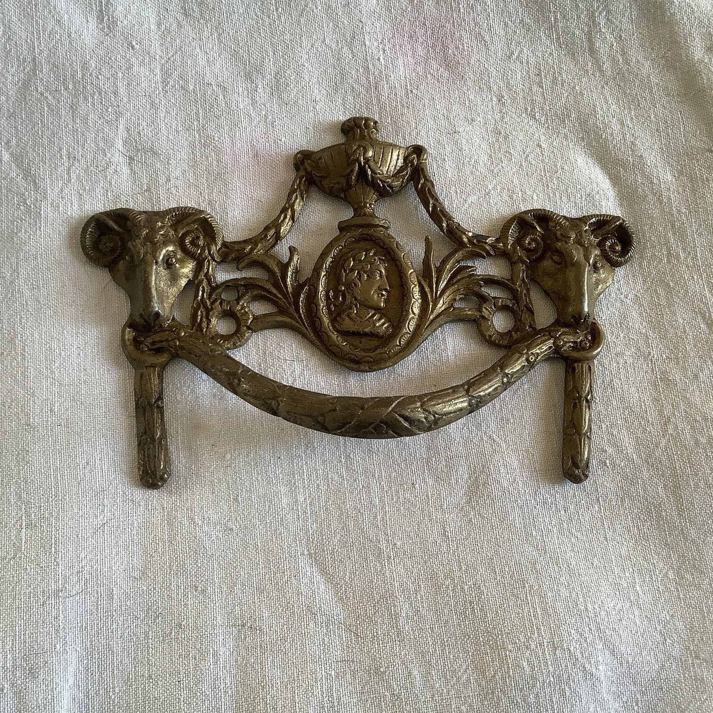 Antique Decorative One Brass Furniture Handles Ormolu Brass 1900s, made in France