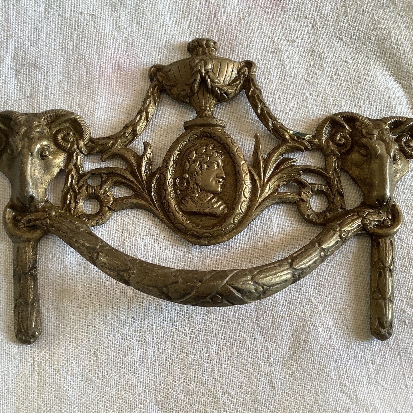 Antique Decorative One Brass Furniture Handles Ormolu Brass 1900s, made in France