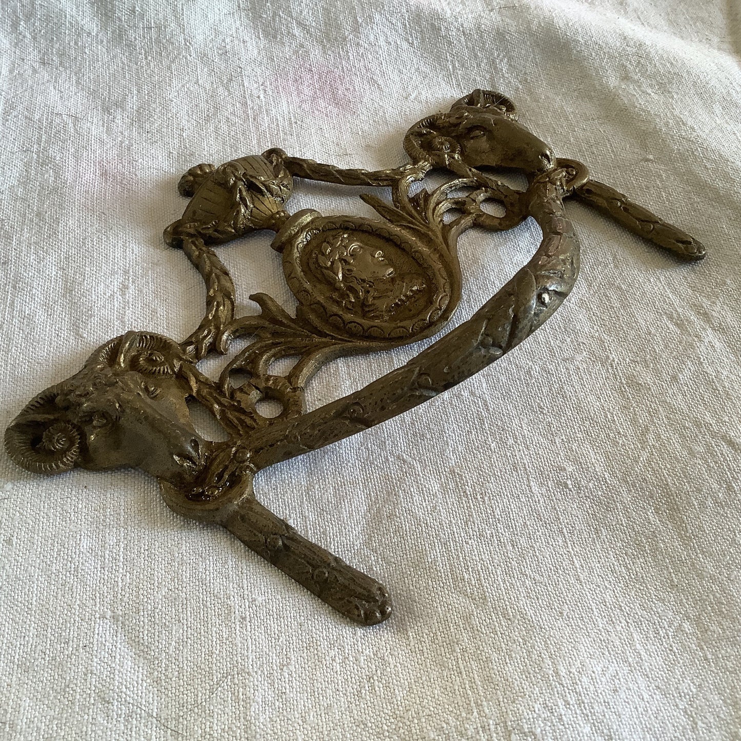 Antique Decorative One Brass Furniture Handles Ormolu Brass 1900s, made in France