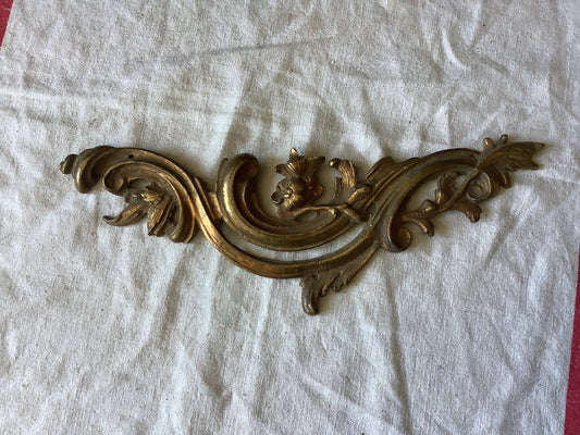 Antique French Ormolu Brass Decorative Classical Hardware for Furniture 1900s One Piece made in France