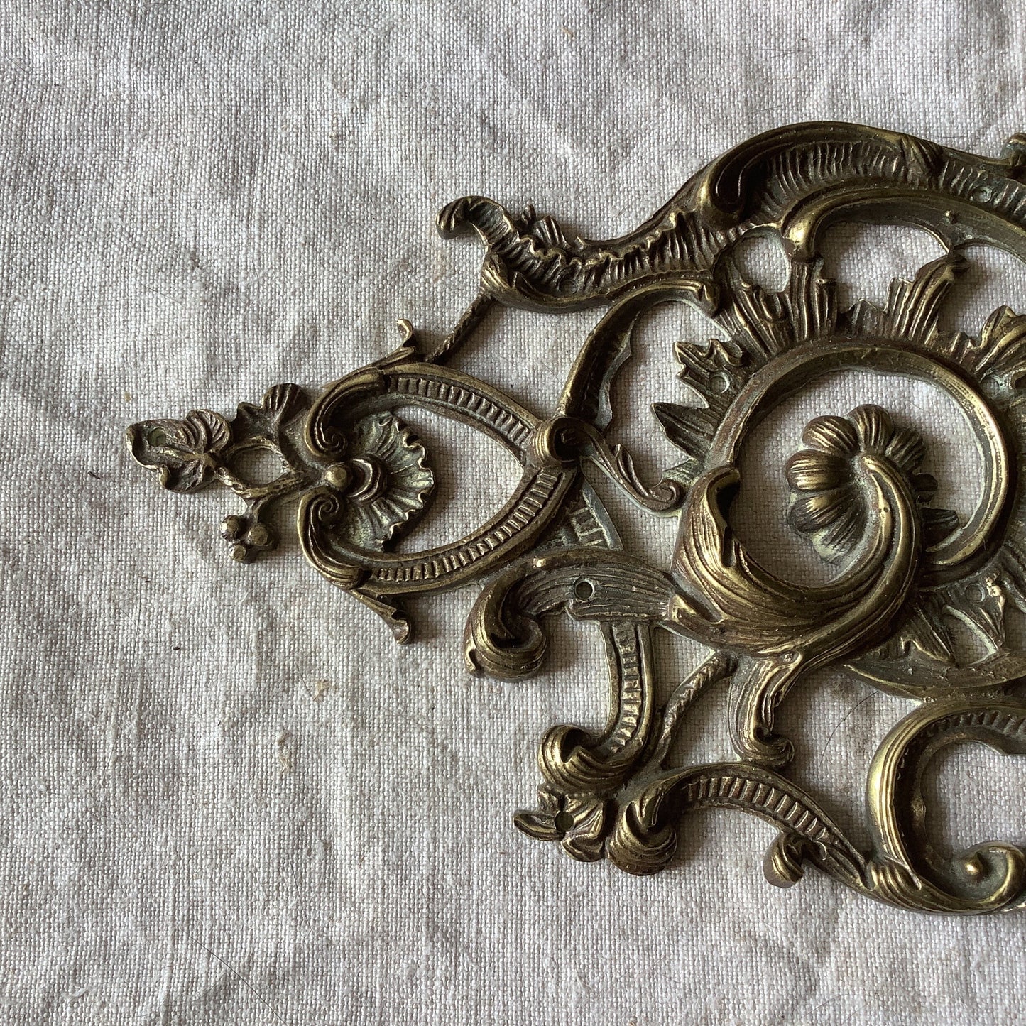 Antique French Brass Decorative Classical Hardware for Furniture 1950s One Piece made in France Classical