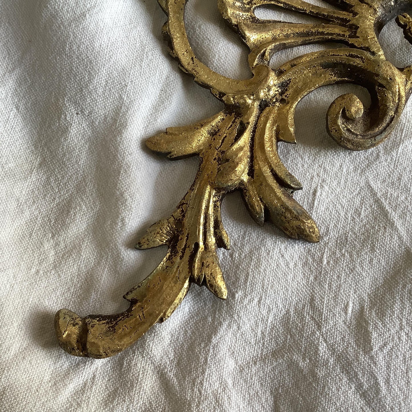 Antique French Brass Decorative Classical Hardware for Furniture 1900s One Piece made in France Classical piece