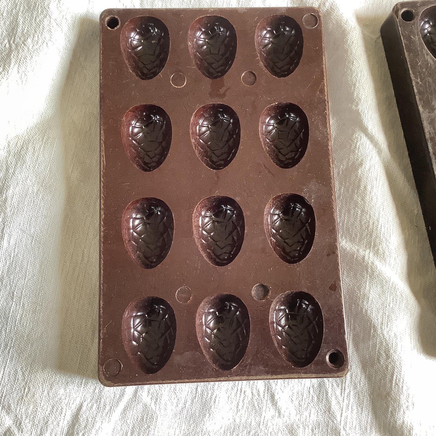 Antique Vintage 1940s chocolate candy Easter Egg shaped mould / mold Bakelite cast mould / mold made in a France