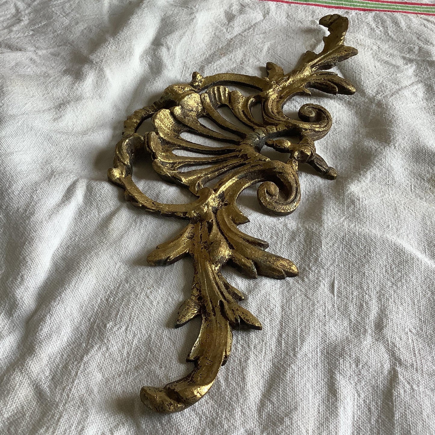 Antique French Brass Decorative Classical Hardware for Furniture 1900s One Piece made in France Classical piece