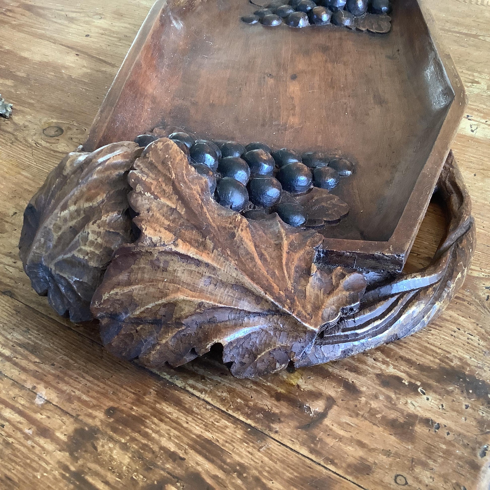 Vintage 1920s Wood Bread Board Platter Made in France beautiful condition signed by A. Noel