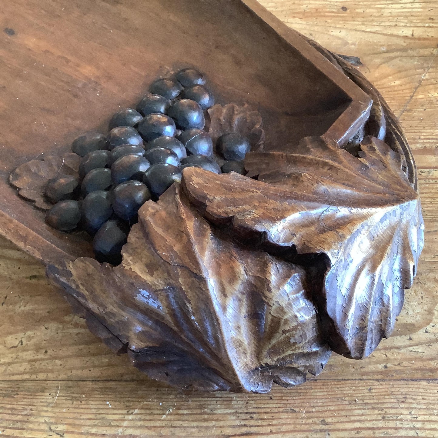 Vintage 1920s Wood Bread Board Platter Made in France beautiful condition signed by A. Noel